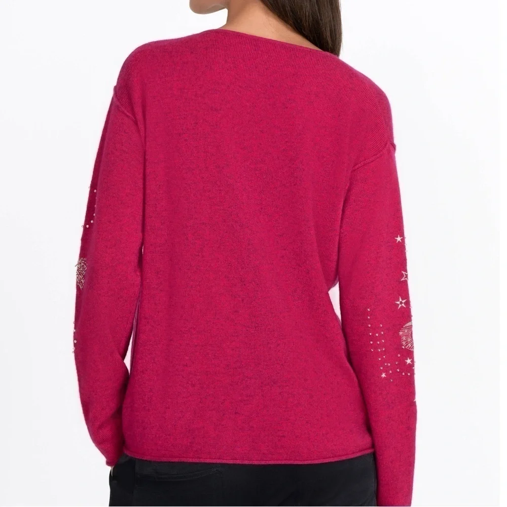 Johnny Was XANDRA cashmere blend V‑NECK PULLOVER NWT